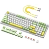 Ajazz Ak992 Hot Swap Seal mechaninė žaidimų klaviatūra + apvyniotas Usb-c kabelis, 18 Rgb apšvietimų, 2.4ghz/bt5.0/usb-c, 1 medijos valdymo mygtukas, Pbt klavišų dangteliai, skirta Pc/win/mac (red Switch)