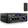 Muzikinis centras Ak45 hifi stiprintuvas su bluetooth 5.0, 400 w mini hifi stereo stiprintuvas, 2 kanalų audio stiprintuvo imtuvas su fm radijo, rca, sd, usb kortelės įvestimi, skirtas namams, studijai