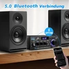 Muzikinis centras Ak45 hifi stiprintuvas su bluetooth 5.0, 400 w mini hifi stereo stiprintuvas, 2 kanalų audio stiprintuvo imtuvas su fm radijo, rca, sd, usb kortelės įvestimi, skirtas namams, studijai