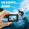 Akaso ek7000 veiksmo kamera 4k30fps su 64gb microsdxc atminties kortele povandeninė kamera 170° itin plataus kampo full hd sporto kamera su 2 colių lcd ekranu 2.4g nuotolinio valdymo pultas