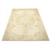 Akcila ornamentinis blizgus auksinis augalinis kilimas Allora Plus 120x170 cm