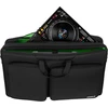 Akozlin dj dėklas, skirtas pioneer dj lite ddj-sb3/ddj-sb2/ddj-400/ddj-rb, dj kontrolerio organizatorius, dj kontrolerio kelioninis dėklas, dj nešiojimo dėklas su peties dirželiu, juodas išorė, žalias vidus