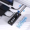 Aktyvus Usb 3.0 šakotuvas su maitinimo adapteriu, 7+1 prievadai