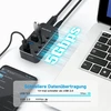 Aktyvus Usb 3.0 šakotuvas su maitinimo šaltiniu, Rshtech Usb 3.0 šakotuvas su 4 duomenų prievadais Usb 3.0 prievadų skirstytuvas su 100 cm 2-in-1 hibridiniu duomenų kabeliu (type A/type C), 10w (5v/2a) maitinimo šaltinis, aliuminis, Rsh-st04