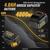 Akumuliatorinis smūginis veržliasukis 680 N.m, 21 V sukamasis smūginis veržliasukis su 4000 Mah akumuliatoriumi namams ir automobiliui, 1/2 colio akumuliatorinis smūginis veržliasukis su led darbo lempute, 6 galvutės 14/17/18/19/21/22 mm