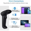 Alacrity 2d 1d Qr bluetooth brūkšninių kodų skaitytuvas su stovu, bluetooth 2.4 Ghz belaidis ir laidinis Usb laisvų rankų įrangos brūkšninių kodų skaitytuvas su stovu pramonei, mažmeninei prekybai, logistikai, sandėliui, 6709db