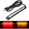 Alamor 12v 17 Led lanksti motociklo Led juosta galinis stabdžių posūkio signalas, gintarinė + raudona