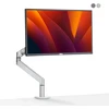 Alberenz® vieno monitoriaus laikiklis su dujine spyruokle, reguliuojamas monitoriaus laikiklis 17–40 colių monitoriams, ergonomiškas dizainas, reguliuojamas aukštis ir pakreipimas, sidabrinis
