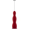 Alessi Pulcina Mdl11 R Plaktuvas pieno putai, dizainas, pagamintas iš termoplastinės dervos, plieno plaktuvas ir įkraunama baterija, raudonas, 3