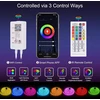 Alexa Led juosta 30 m, Luxonic Smart Rgb Led juostos, Alexa Led girliandos, valdomos programėle, muzikos sinchronizacija, veikia su Google Assistant, itin ilga Led juosta su maitinimo šaltiniu ir nuotolinio valdymo pulteliu