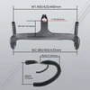 Alfa Pasca anglies pluošto plento dviračio vairas su iškyša Aerobar Carbon 28.6 dviračio vairas Carbon 400 x 110 mm