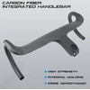Alfa Pasca anglies pluošto plento dviračio vairas su iškyša Aerobar Carbon 28.6 dviračio vairas Carbon 400 x 110 mm