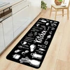 Alishomtll bėgimo takelis koridoriui neslystantis 60 x 150 cm virtuvės bėgimo takelis neslystantis plaunamas purvui atsparus sugeriantis bėgimo takelis modernus virtuvės kilimas lengvai prižiūrimas koridoriaus bėgimo takelis virtuvei vidaus svetainei juod