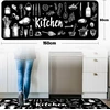 Alishomtll bėgimo takelis koridoriui neslystantis 60 x 150 cm virtuvės bėgimo takelis neslystantis plaunamas purvui atsparus sugeriantis bėgimo takelis modernus virtuvės kilimas lengvai prižiūrimas koridoriaus bėgimo takelis virtuvei vidaus svetainei juod