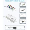 Alitove bluetooth valdiklis, skirtas tik rgb spalvą keičiančioms led juostoms, ac 220v-230v maitinimo adapteris su ir nuotolinio valdymo pulteliu neoninei led juostai, suderinamas su b0cd298py7 b0cd29dws5 (be neoninės šviesos)