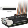 Aliuminio aušinimo dėklas su ventiliatoriais Raspberry Pi 4b