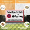 Aliuminio įspėjamasis ženklas su 4 gręžimo skylėmis užapvalintais kampais saugos ženklas Pažeidžiantis transporto priemonė nutempiama savininko sąskaita