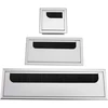 Aliuminio kabelio skylės dangtelis stalui kompiuterio laido kabelio kreipiklis įdėklas skylės kabelio kreipiklis 4 mm (didelis) saulės baterijų ir lizdo dangtelis, sidabrinis, standartinis