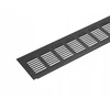 Aliuminio ventiliacinė grotelė baldams 250x80 mm ventiliacija juodas matinis