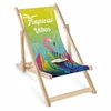 Allbag Vaikiškas gultas su raštu Tropical Vibes, medinis, su reguliuojamu atlošu