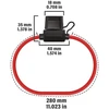 Allecin 4 vnt. automobilinių saugiklių laikiklių rinkinys 10awg laidų ašmeninių saugiklių laikiklis įmontuotas 32v saugiklių laikiklis vandeniui atsparus ašmeninių saugiklių laikiklis su 10a 15a 30a 40a standartiniais ašmeniniais saugikliais automobiliui
