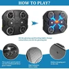 Allomn muzikos bokso treniruoklis, išmanusis bluetooth bokso treniruoklis su bokso pirštinėmis, prie sienos montuojamas smūgiavimo treniruoklis su 3 greičio lygiais, smagi ir saugi mankšta suaugusiems ir vaikams