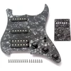 Alnicov elektrinės gitaros apsauga 3 sluoksnių ssh įkrautas iš anksto sujungtas humbucker apsaugos rinkinys gitarai, juodas perlas