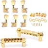 Alnicov Tune-o-matic gitaros tiltelis ir gitaros derintuvai, muzikos instrumentų priedai, auksinės spalvos