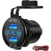 Alnicov Usb automobilinis įkroviklis 12v/24v 36w greitas įkrovimas Qc3.0 dvigubas Usb įkroviklis maitinimo lizdas greito įkrovimo adapteris su jungikliu Led voltmetras
