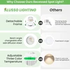 Alusso lighting led įleidžiamas prožektorius, 230 v, pritemdomas plokščias, prožektoriai, 6 w, 68 mm su nuimamu moduliu, 3cct šilta balta, natūrali balta, šalta balta, ip44 įleidžiami šviestuvai, lubų prožektoriai