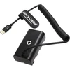 Alvin's Cables Usb-c Type-c Pd į Np-f550 fiktyvią bateriją spiralinis maitinimo kabelis, skirtas Sony Np-f550| F770| F570| F970 Atomos Ninja V| Shinobi | Shogun 7 monitoriui