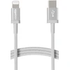Amazon Basics nailono pintas lightning į usb-c kabelis, mfi sertifikuotas įkrovimo kabelis, skirtas iphone 12/12 pro/12 pro max/11/11 pro/11 pro max/x/xs/xr/xs max/8/8 plus, sidabrinis, 1.8 m