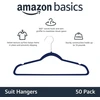 Amazon Basics Pakabos Kostiumams, Mėlynos/sidabrinės, 50 vnt.