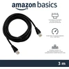 Amazon Basics Rj45 Cat6 Ethernet tinklo kabelis, 5 vnt., 1000 Mbps, juodas