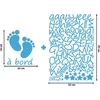 Ambiance Sticker personalizuoti vardiniai lipdukai | Baby on Board | Sienų dekoracija vaikų kambariui | 2 lapai po 25 x 20 cm ir 45 x 30 cm - ledinė mėlyna