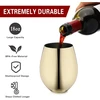 Ambition Auksinės nerūdijančio plieno vyno taurės (4 vnt.) – 510 ml, ne]，skylančios
