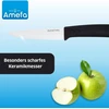 Amefa Auenthal keramikinis peilis, 10 cm ašmenų ilgis, baltas keramikinis ašmuo, itin aštrus, ergonomiška rankena, juodas, su ašmenų apsauga, skutimo peilis, virtuvinis peilis