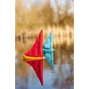 Ameisenkeks® Puddle Ships geltona/raudona maža medinė valtis baloms, tvenkiniams, upeliams lavinti