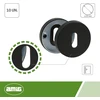 Amig 4rx durų atidarytuvas, juodas nerūdijantis plienas, 53 mm
