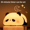 Ammtoo naktinė lemputė vaikams Panda, pritemdoma panda lemputė su laikmačiu, valdoma lietimu silikoninė naktinė lemputė kūdikiams, Usb įkraunama miela panda lemputė, miela naktinė lemputė vaikų kambario dekoracija (panda)