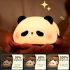 Ammtoo naktinė lemputė vaikams Panda, pritemdoma panda lemputė su laikmačiu, valdoma lietimu silikoninė naktinė lemputė kūdikiams, Usb įkraunama miela panda lemputė, miela naktinė lemputė vaikų kambario dekoracija (panda)