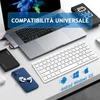 Amzcase Bluetooth klaviatūra, skirta Ipad planšetiniam kompiuteriui, išmaniajam telefonui, nešiojamam kompiuteriui, Pc, belaidė Bluetooth klaviatūra su sparčiųjų klavišų funkcijomis ir nešiojama balta