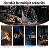 Amzxiubii 4-in-1 belaidė baterijomis maitinama led skaitymo lempa, nešiojama daugiafunkcinė, įkraunama per usb, 360° lanksti knygų lempa, 3 spalvų ir ryškumo lygiai, pritemdoma, 1200 mah baterija, balta