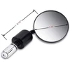 Ancllo 7/8 colių apvalus reguliuojamas motociklo galinio vaizdo veidrodėlis, apvalus vairo galo galinio vaizdo veidrodėlis, motociklo šoninis veidrodėlis, pagamintas iš aliuminio lydinio (reguliuojamas, apvalus, juodas)