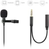 Ancllo atvartinis mikrofonas 3.5mm įvairiakryptis profesionalus kondensatorinis mikrofonas išmaniesiems telefonams ir podcast'ų įrašymui