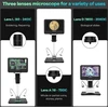 Andonstar Ad246s-m hdmi skaitmeninis mikroskopas su 7 colių ekranu 2000x, 3 lęšiais 2160p uhd vaizdo įrašymas, skaitmeninis mikroskopas, litavimo mikroskopas, biologinio mikroskopo rinkinys su 32g kortele