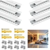 Angdarun Led gipso kartono profilis profesionalams, skirtas 18 mm juostoms, 6 vnt. x 1 Led profilio metras, aliuminio gipso kartono juostos difuzorius sienoms ir luboms, juostinis difuzorius, skirtas Philips Hue juostai