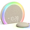 Anjank itin garsus vibruojantis žadintuvas, žadintuvas su 9 spalvomis, naktinė lemputė, 8 žadintuvo tonai, Usb-c įkrovimo stotelė, 0–100 % reguliatorius, skaitmeninis Led dvigubas žadintuvas vaikams, giliai miegantiems, sunkiai keliamiems