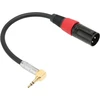 Annadue 1/8 colio Trs į Xlr vyrišką kabelį, 90 laipsnių 3,5 mm Trs vyrišką į vyrišką Xlr 3 colių garso kabelį, L formos Aux garso kabelį, stereo mikrofono kabelį Kompiuteriui/mp3/dvd/cd Grotuvui/tv (0,5 m)