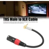 Annadue 1/8 colio Trs į Xlr vyrišką kabelį, 90 laipsnių 3,5 mm Trs vyrišką į vyrišką Xlr 3 colių garso kabelį, L formos Aux garso kabelį, stereo mikrofono kabelį Kompiuteriui/mp3/dvd/cd Grotuvui/tv (0,5 m)